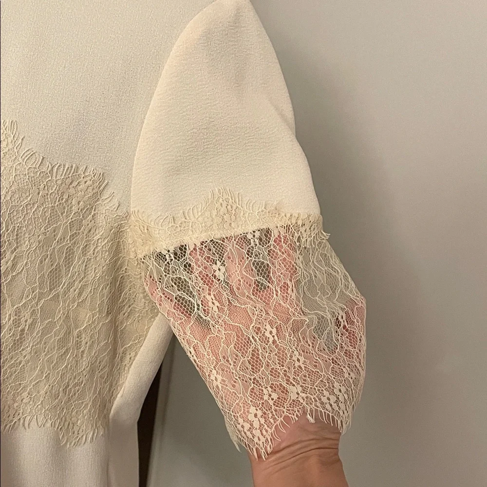 Zara Cream Lace Women's Top size medium - Picture 3 of 6